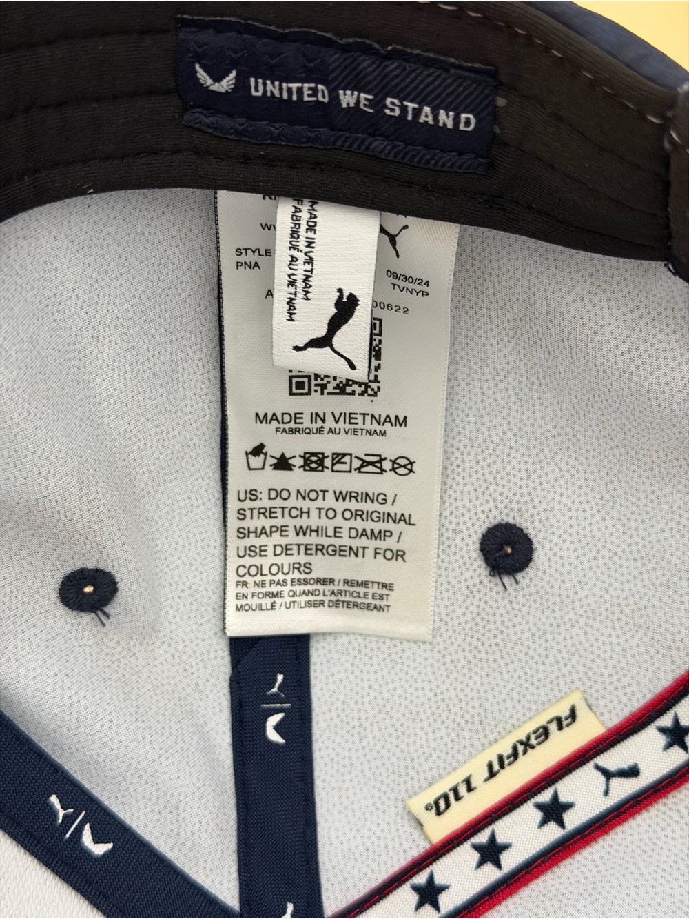 Puma x Volition 6 Panel Deep Navy Camo USA Adjustable Snapback Hat/Cap NWOT - Picture 6 of 6
